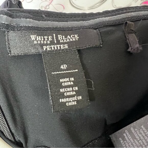 White House black market strapless Elegant Black and White Striped Dress - Picture 4 of 5